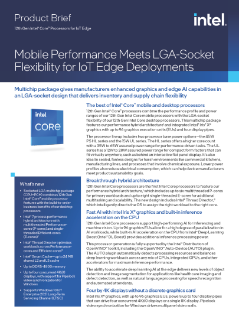 Układ SoC Intel® Core™ dwunastej generacji do Internetu przedmiotów warstwy brzegowej sieci