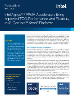 Układy FPGA Intel® i procesory Intel® Xeon® czwartej generacji