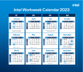 Intel Workweek Calendar 2023