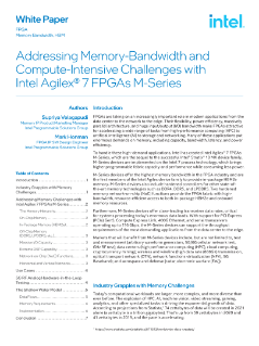 Address Memory Bandwidth with Intel® FPGAs