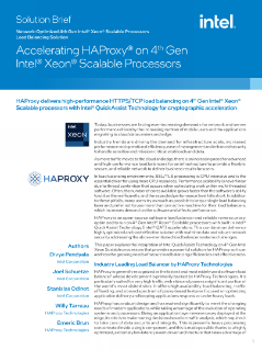 Przyspieszenie HAProxy® w procesorach Intel® Xeon®