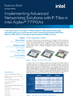 Intel's F-Tile Wireless Networking Solutions