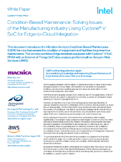 Condition-Based Maintenance for Manufacturing