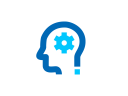 Brain with Gears icon
