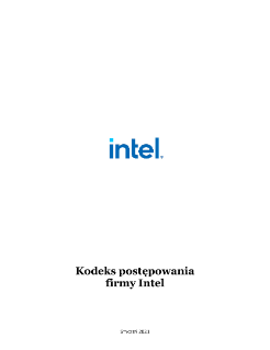 Kodeks postępowania
firmy Intel