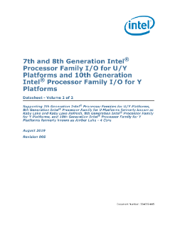 8th Gen Intel® Core™ Processor Family I/O Datasheet, Vol. 2