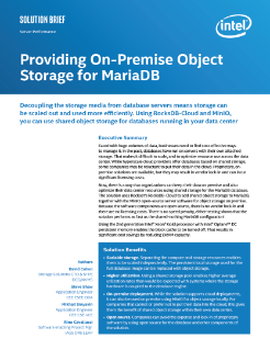 Providing On-Premise Object Storage for MariaDB*