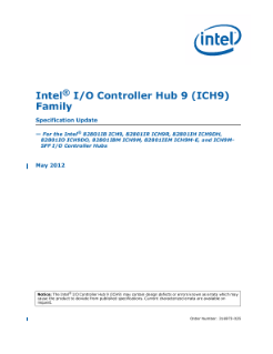 ®
Intel I/O Controller Hub 9 (ICH9)
Family Specification Update