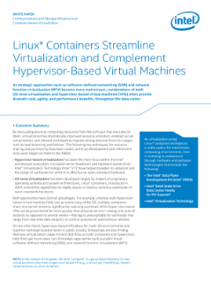 White Pape r
Communications and Storage Infrastructure
Container-Based Virtualization